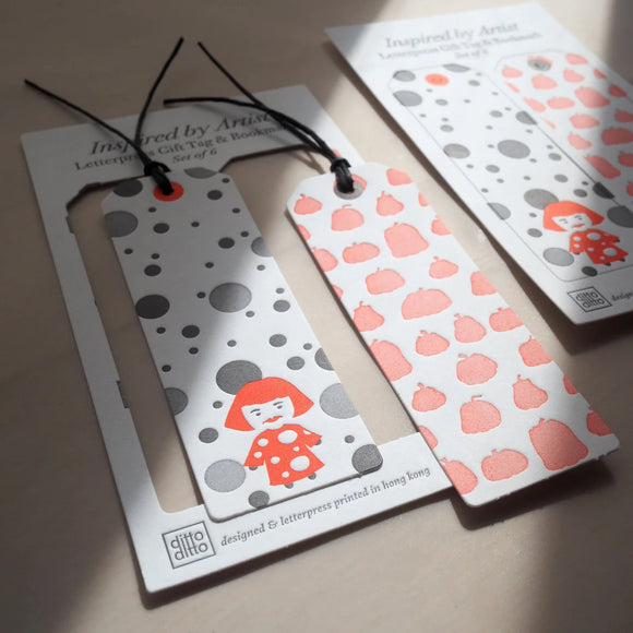 Inspired by Artist - Letterpress Gift Tag & Bookmark (set of 6)