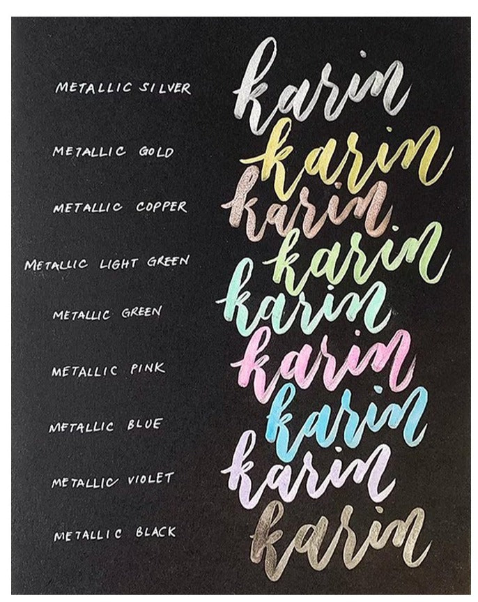 Ideas for crafting and decoration with DecoBrush Metallic KARIN Markers 