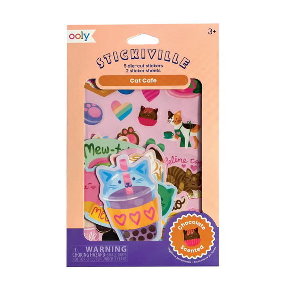 Stickiville Cat Cafe Scented Stickers