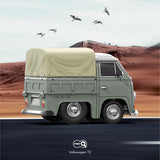 TinyQ Uno-Series 17 - Volkswagen T2 Pickup Truck (Light Gray)