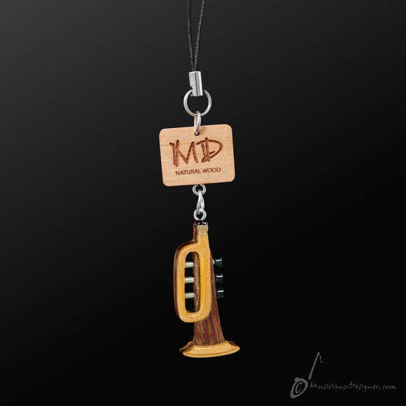 Music Wooden Strap - Trumpet | 原木吊飾 - 小號