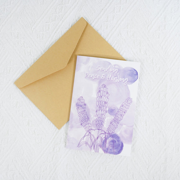 【Sending Peace and Healing】Watercolour Blessing Greeting Card with Envelope