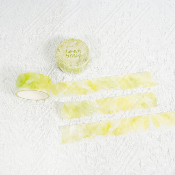 【Lemon Grass 青檸檬草】Watercolour Blessing Washi Decorative Masking Tape
