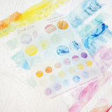 A6 Washi Sticker Sheet - Watercolour Dot | A6和紙貼紙 - 水彩點點