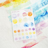 A6 Washi Sticker Sheet - Watercolour Dot | A6和紙貼紙 - 水彩點點