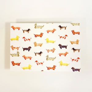 A6 Postcard - Sausage Dog Pattern | A6 明信片 - 腸仔狗