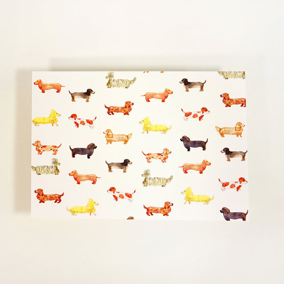 A6 Postcard - Sausage Dog Pattern | A6 明信片 - 腸仔狗
