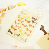 A6 Washi Sticker Sheet - Sausage Dog Dachshund | A6和紙貼紙 - 腸仔狗