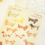 A6 Washi Sticker Sheet - Sausage Dog Dachshund | A6和紙貼紙 - 腸仔狗