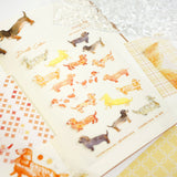 A6 PET Sticker Sheet - Sausage Dog Dachshund | A6防水PET白墨貼紙 - 腸仔狗