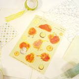 A6 Washi Sticker Sheet - Kiwi Bird | A6和紙貼紙 - 奇異鳥