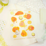 A6 PET Sticker Sheet - Kiwi Bird | A6防水PET白墨貼紙 - 奇異鳥