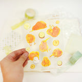 A6 PET Sticker Sheet - Kiwi Bird | A6防水PET白墨貼紙 - 奇異鳥