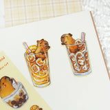 A6 Washi Sticker Sheet - Capybara HK Food