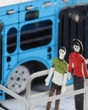 FingerART Paper Art Model with Plastic Box - Hong Kong Bus | FingerART紙藝模型連展示盒 - 中華巴士