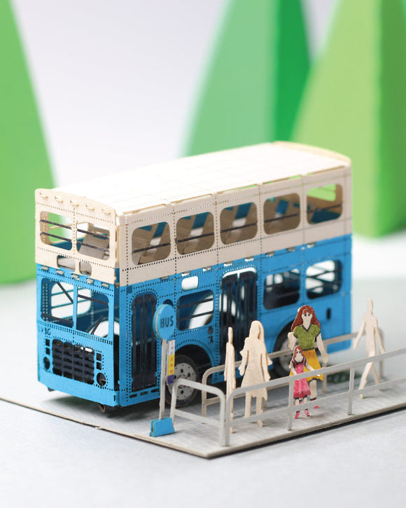 FingerART Paper Art Model with Plastic Box - Hong Kong Bus | FingerART紙藝模型連展示盒 - 中華巴士
