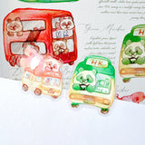 A6 PET Sticker Sheet - Panda HK Transport | A6防水PET白墨貼紙 -  彩虹熊貓香港交通