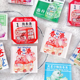 Acrylic fridge magnet - Panda HK Red Minibus