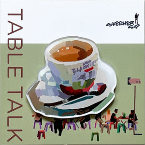 Magnet - Table Talk - Hot Milk Tea Dine-in | 冰箱磁貼 - Table Talk - 熱奶茶堂食