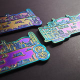 Hong Kong Skyline Magnet (Rainbow Iridescent)