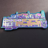 Hong Kong Skyline Magnet (Rainbow Iridescent)