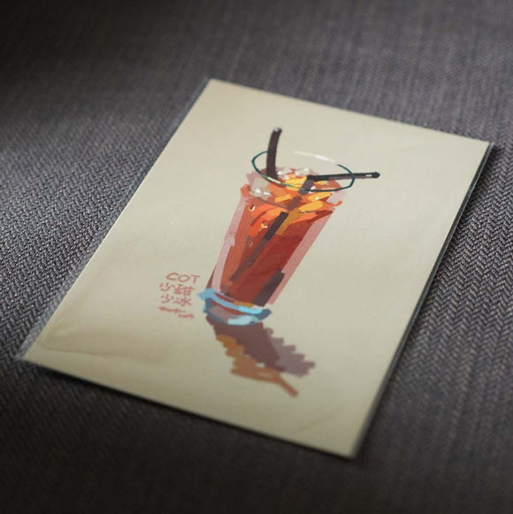 A6 Table Talk Postcard - Cold Lemon Tea 凍檸茶