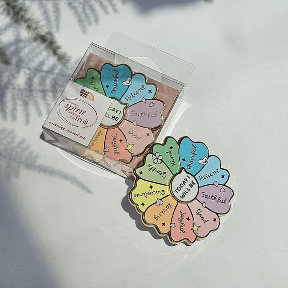 【Spinning enamel pin | 旋轉琺瑯別針】Grow your fruits 提升吧! 美美果子