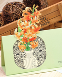 POP-UP Greeting Card (Fleuriste Series) - Hyacinth | 紙藝立體賀卡(花之系列) - 風信子