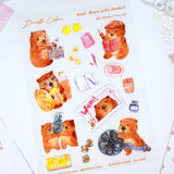 A6 PET Sticker Sheet - WOM! Let's Movie | A6防水PET白墨貼紙 - WOM! Let's Movie