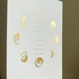 Postcard - Gold Foil: Moon