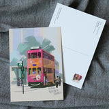 A6 Hong Kong Public Transport Postcard - Ding Ding - Happy Valley Terminus | A6香港交通工具明信片 - 叮叮 - 跑馬地電車總站