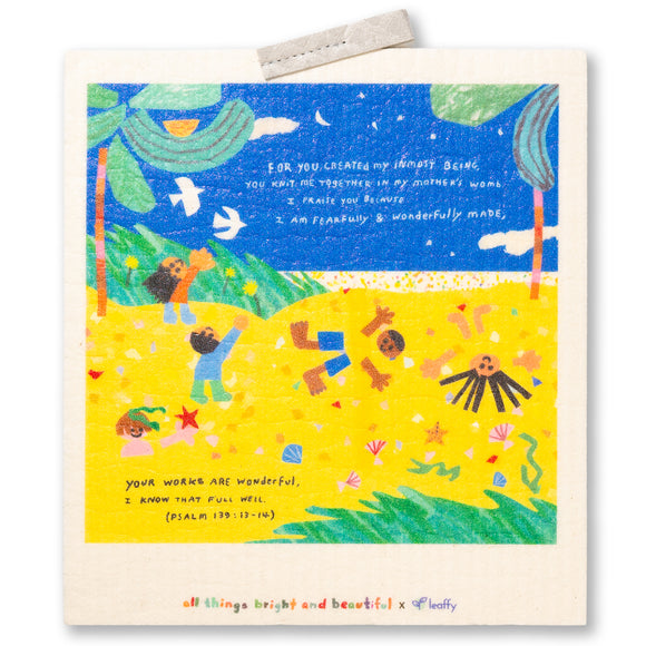 All Things Bright and Beautiful Cellulose Sponge Cloth (Wonderfully Made)