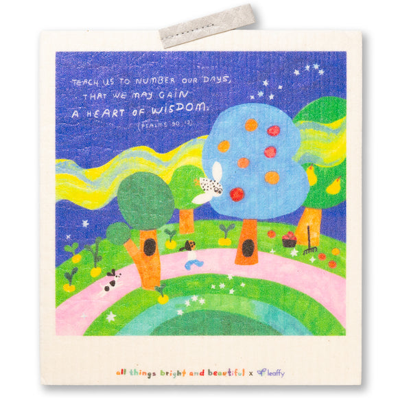 All Things Bright and Beautiful Cellulose Sponge Cloth (Wisdom)