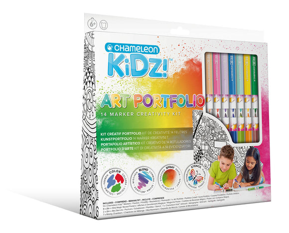 Chameleon KiDz! Art Portfolio 14 Marker Creativity Kit
