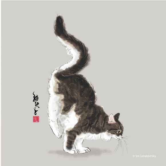 貓兔子 A5 Art Print - 虎紋貓