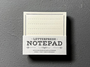 Beige Notepad Color Aoto Letterpress