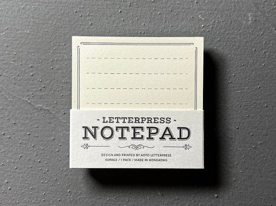 Letterpress Notepad (Beige)