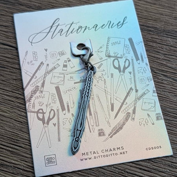 metal charm - glass pen