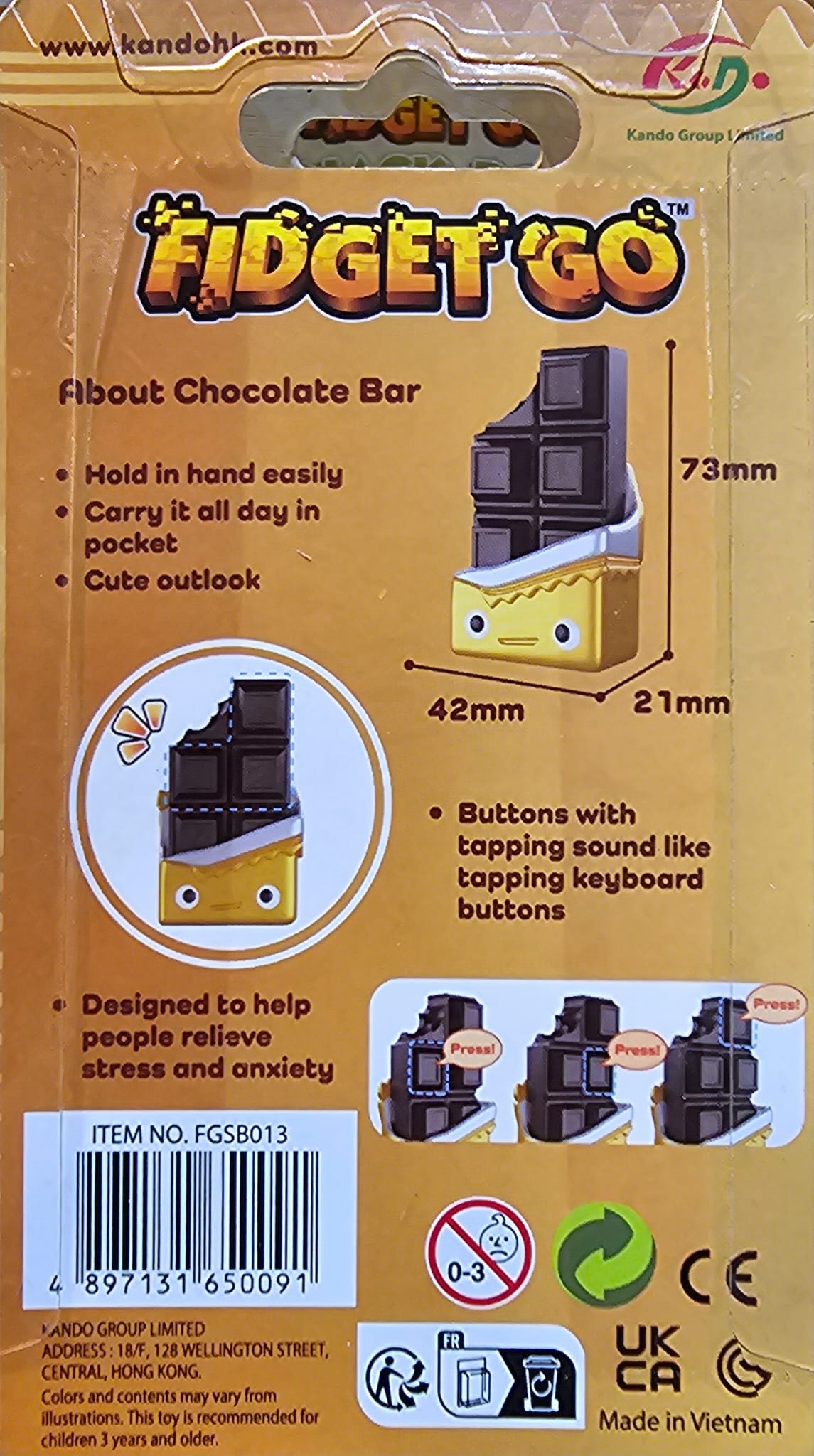Fidget Go Anti-Stress Toy - Chocolate - The Tree Stationery & Co. – The ...