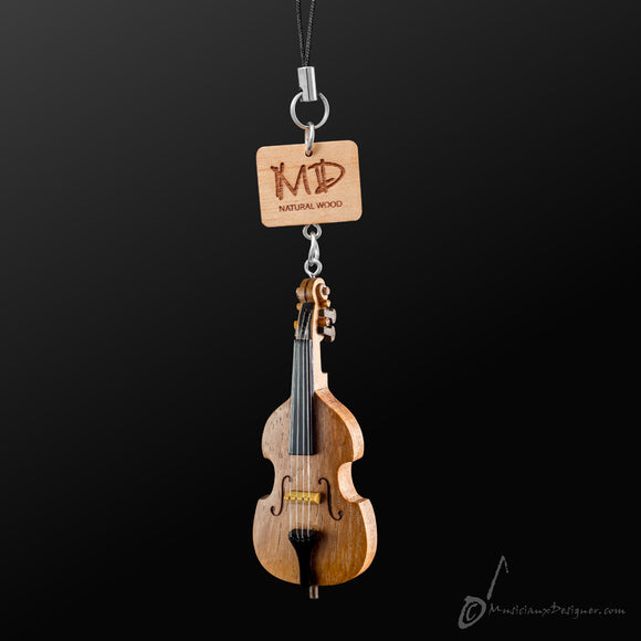 Wooden Collection Strap - Double Bass (with Strings) | 有弦原木吊飾 - 低音大提琴