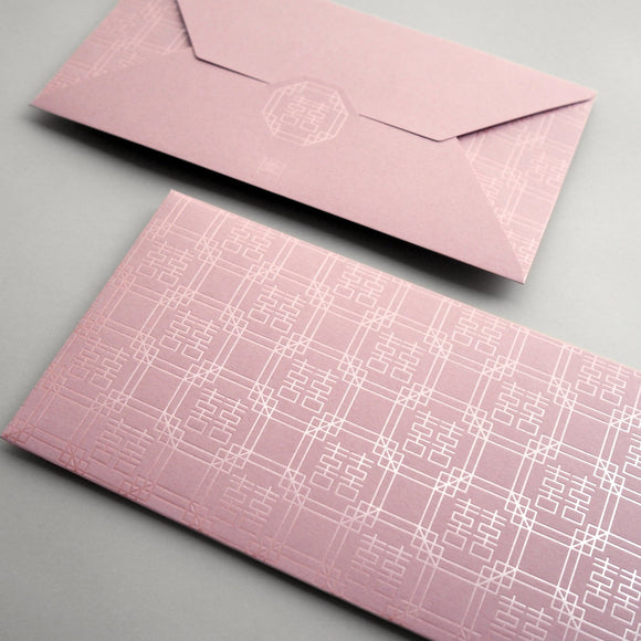 Double Happinese Envelope (Set of 6) - Pink