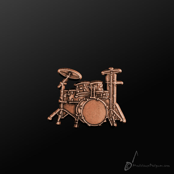 Music Metal Pin - Drum Set | 樂器金屬胸針/扣針 - 爵士鼓