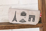 Fabric Pouch - Paris Landmarks
