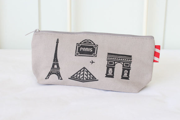 Fabric Pouch - Paris Landmarks