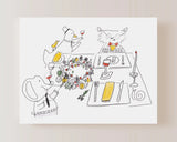 Christmas Card - Festive Feast Friends