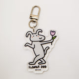 Acrylic Keychain - Flower Dog