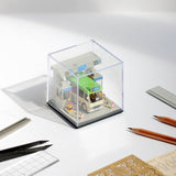 FingerART Paper Art Model with Plastic Box - Green Minibus | FingerART紙藝模型連展示盒 - 綠VAN隧道收費亭