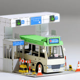 FingerART Paper Art Model with Plastic Box - Green Minibus | FingerART紙藝模型連展示盒 - 綠VAN隧道收費亭