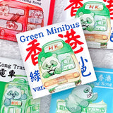 Acrylic fridge magnet - Panda HK Green Minibus