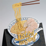 Pop up Greeting Card - HK Wonton Noodles | 立體賀卡 - 香港雲吞麵